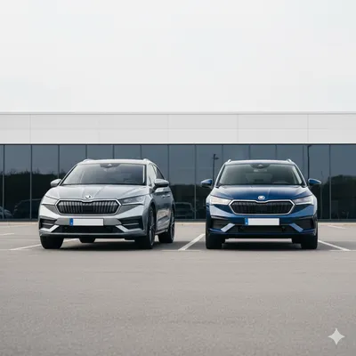 Škoda Enyaq a Škoda Elroq vedle sebe