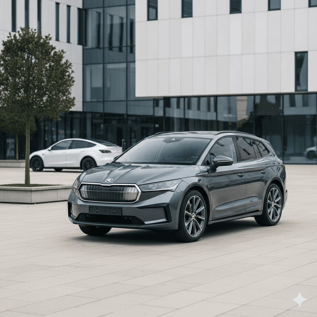 Škoda Enyaq v elegantním městském prostředí